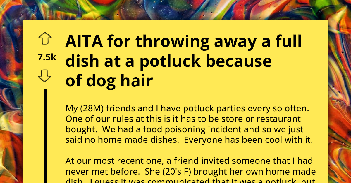 Drama Brews At Potluck Party As Lady Gets Humiliated To Tears For Bringing Homemade Food Garnished With Dog Hair