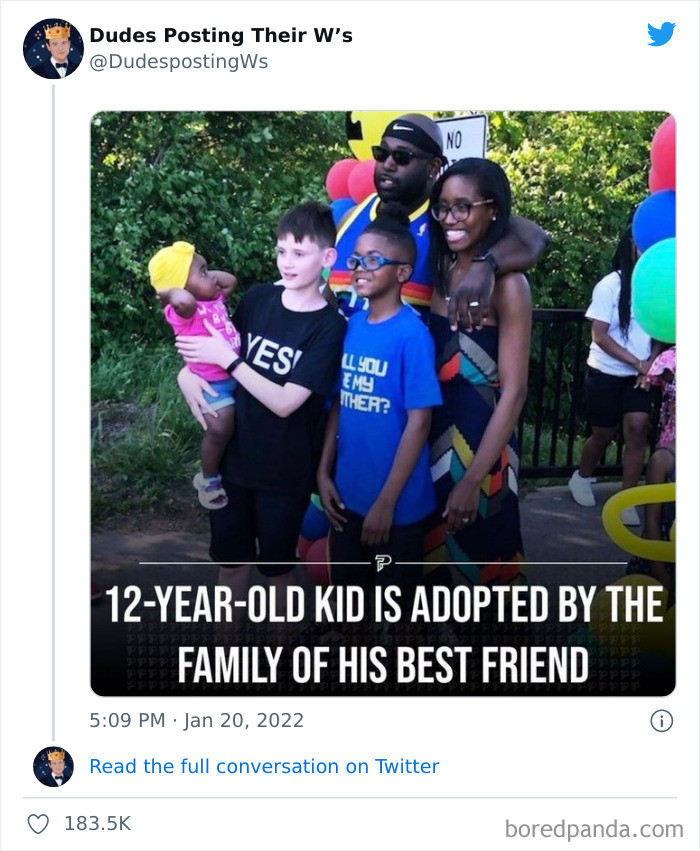 25. Adopted by his best friend's family