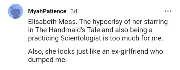 3. For this Redditor, it's Elizabeth Moss