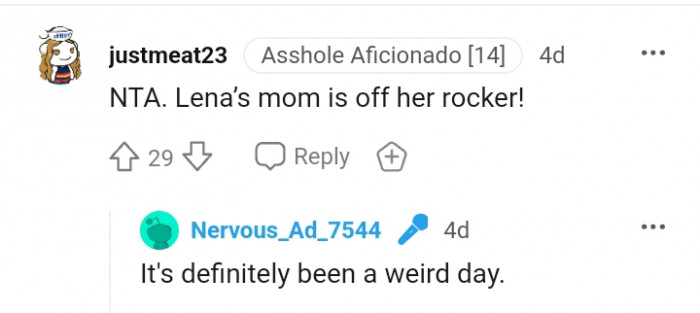 She is off her rocker