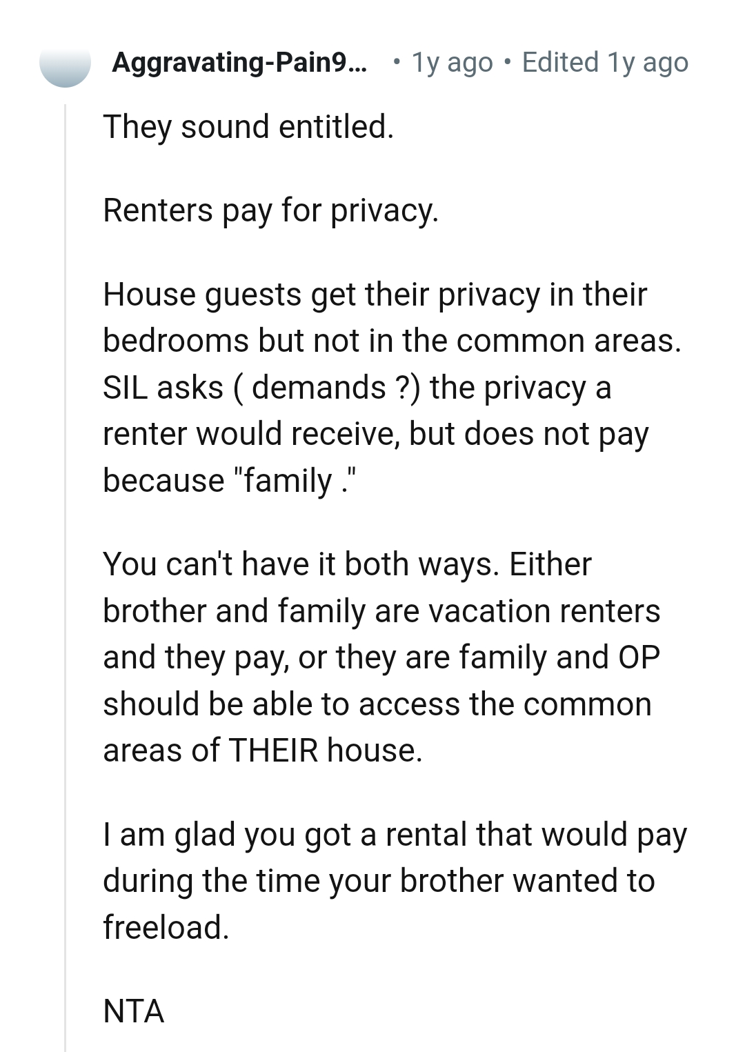 You cannot have it both ways