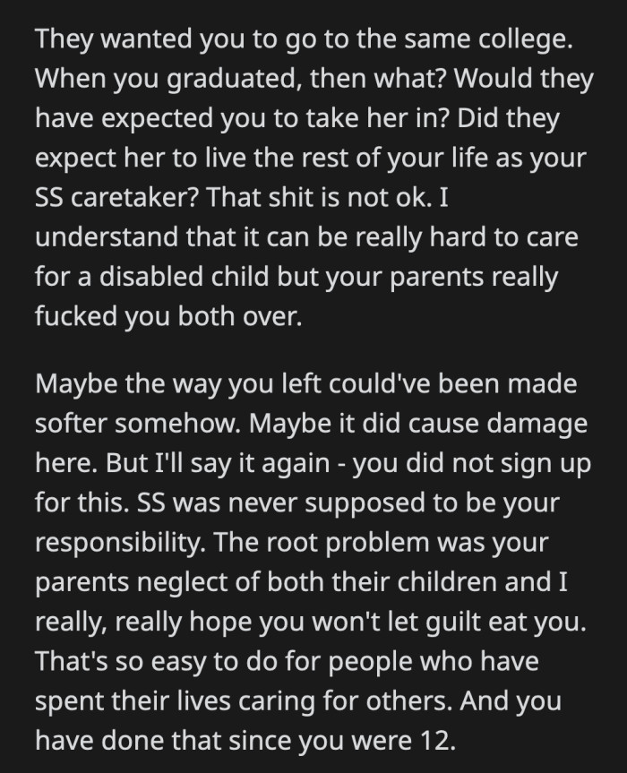 OP Shouldn't Have Been Made Responsible for Her Stepsister in the First Place. Their Parents Buried Their Heads in the Sand Instead of Doing What Was Best for Both of Their Children. They Are the A**holes Here.