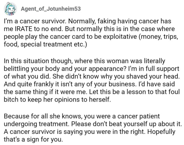 Cancer survivor stamp of approval