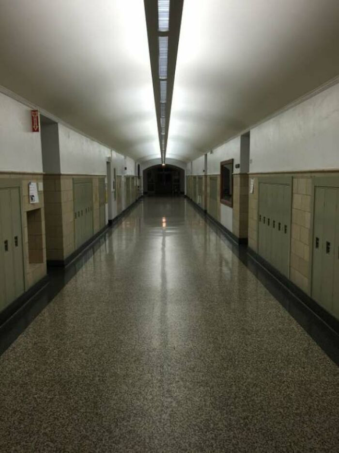 24. The eerie feeling that comes from visiting your school after dark