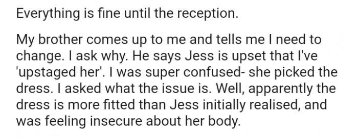 She picked the dress