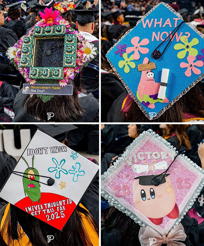 "The graduating class rocked some of the coolest cap designs."