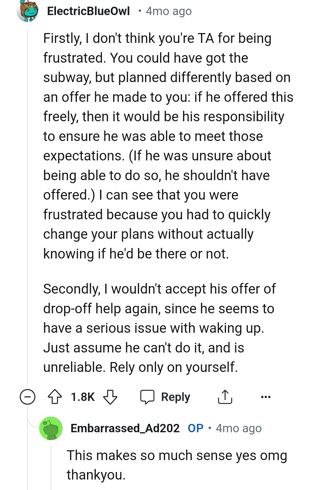 It's his responsibility to meet expectations.