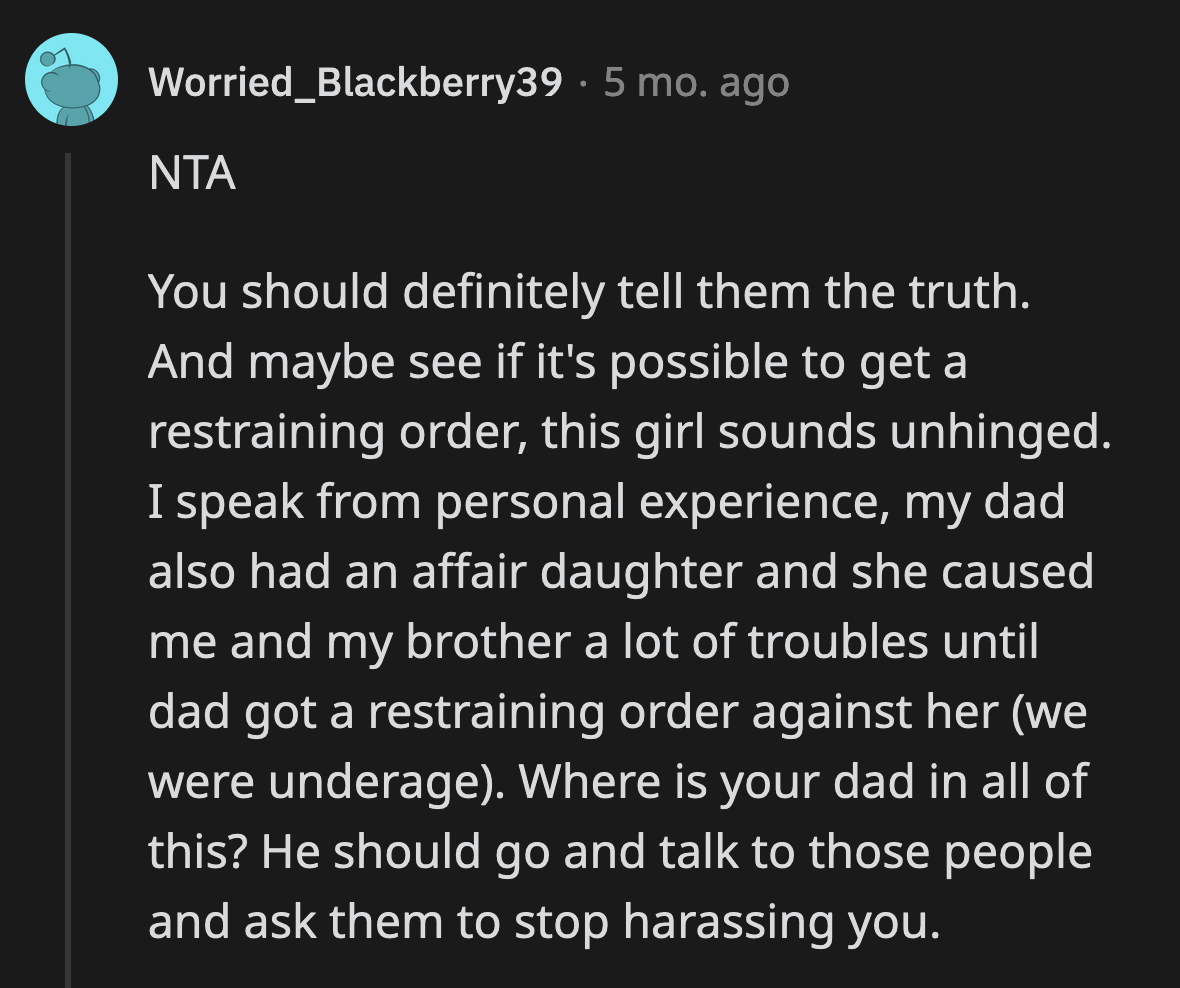 If OP wants to wash her hands of the problem entirely, can their dad intervene?