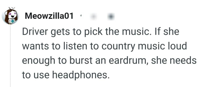 Driver should pick the music