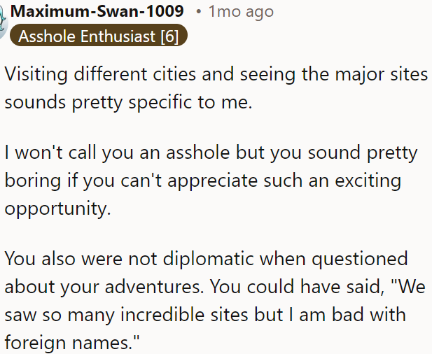 OP's lack of enthusiasm and poor response make him seem uninterested.