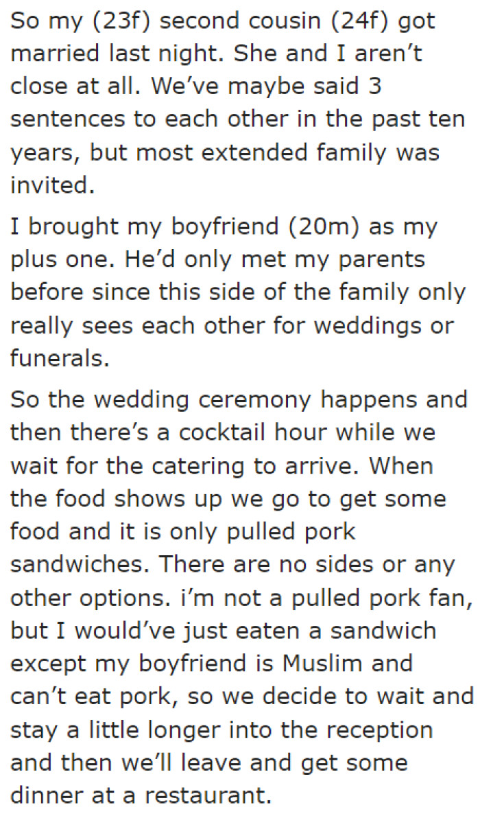 The OP Explains What Happened During the Wedding.