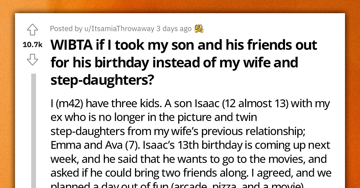 Dad Wants To Take Teen Son And Friends To The Movies For Son’s Birthday, Wife Insists They Celebrate In Kiddy Playplace So Her 7-Year-Old Daughters Can Have Fun