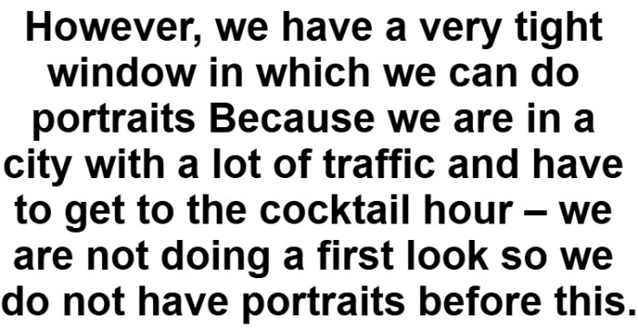 The schedule is already tight. There is little room for anything to go off track.