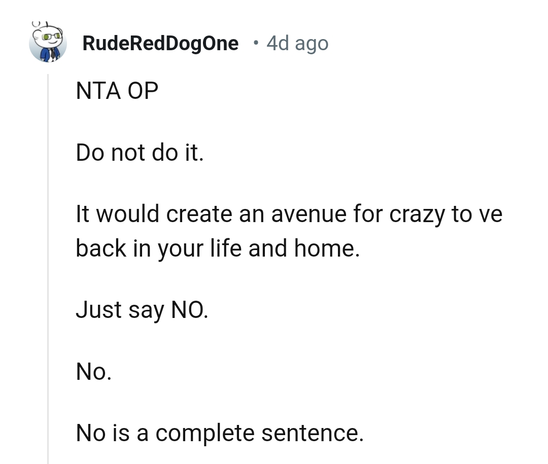 It would create an avenue for chaos to return