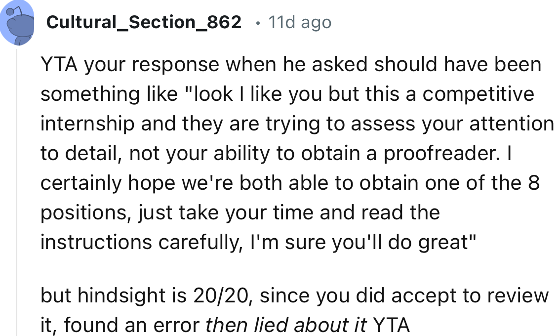 Check out some interesting comments below: