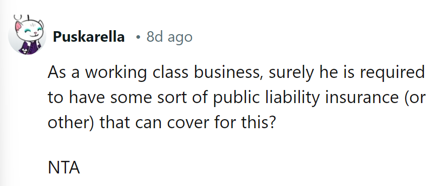 Working class? Glass class! Liability insurance: cutting the risk, not the quality.