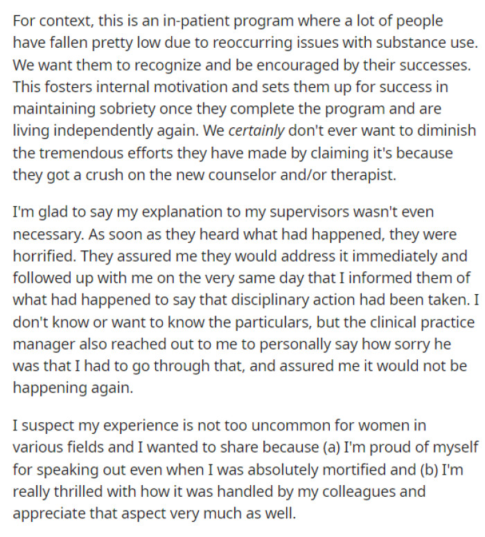 She provides more context and details on how things unfolded, giving us insight into the situation as if we knew them personally.