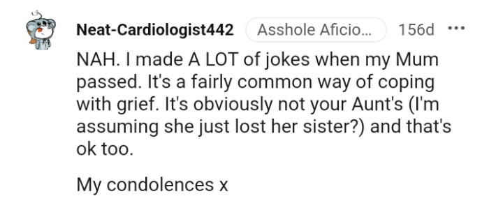 It's a fairly common way of coping with grief