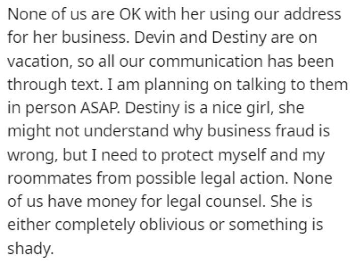 OP Is Worried That Destiny Might Be Committing Business Fraud, Knowingly or Not