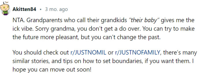 The possessive behavior of grandparents referring to their grandchildren as 