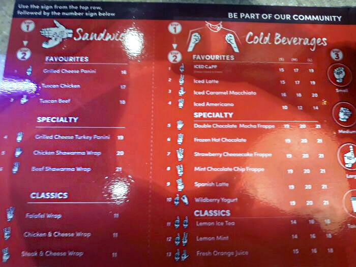 40. My Local Tim Hortons (Dubai, UAE) Having A Menu Showing You How To Use Sign Language For Hearing-Impaired Staff