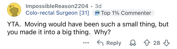 You made it into a bigger problem than it needed to be.