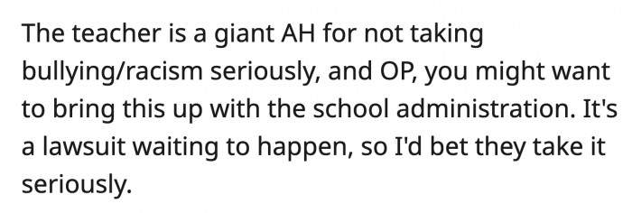 OP can and should talk to the administration about the bullying.