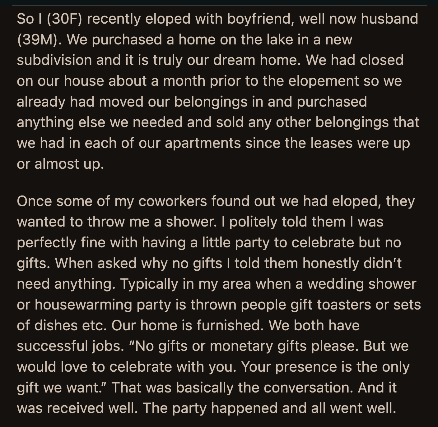 OP declined the offer and said her coworker should give them to someone in need, as she intended.