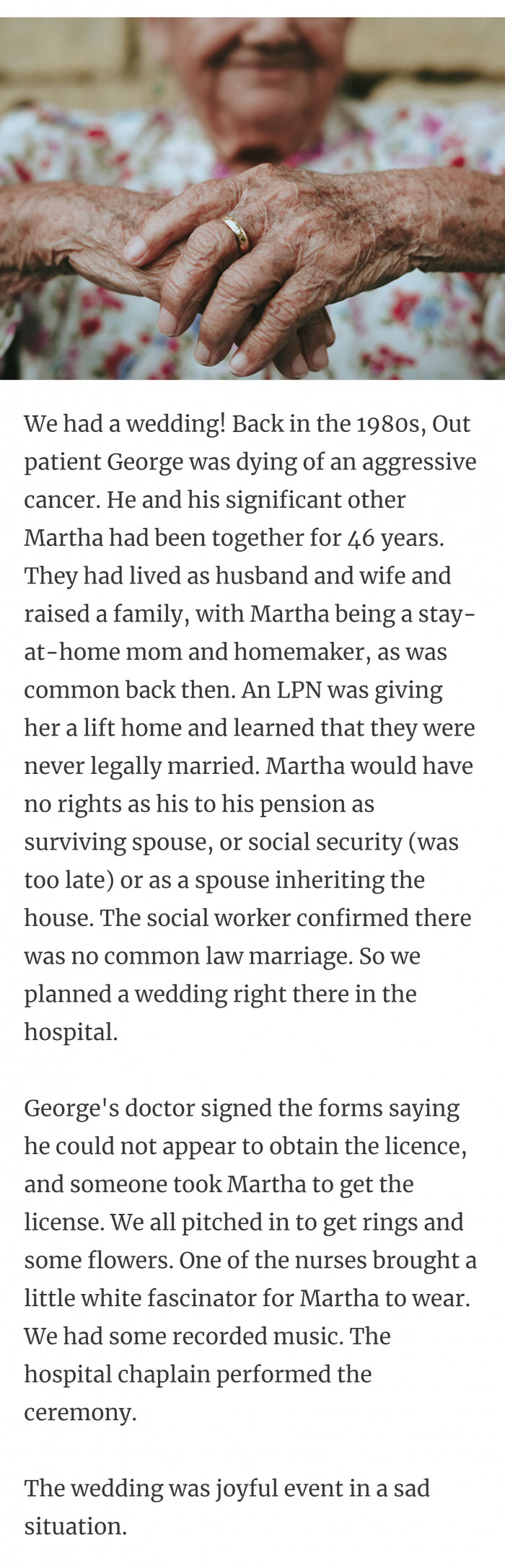 19. Marrying you against all odds.