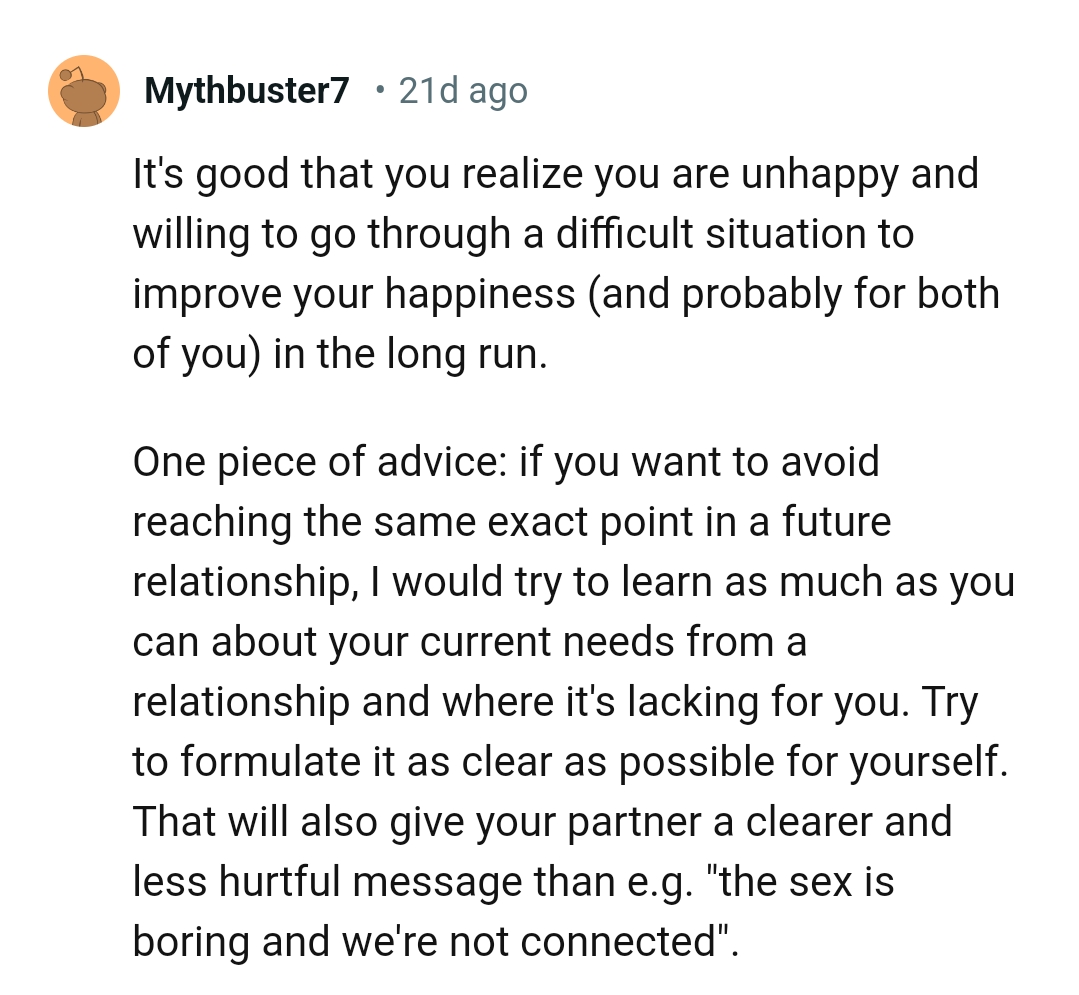 Learning About the Current Needs of a Relationship