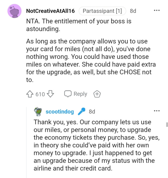 You could have used those miles on whatever