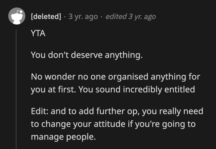 OP is going to cost her company a lot of good people if she doesn't acknowledge the error of her ways.