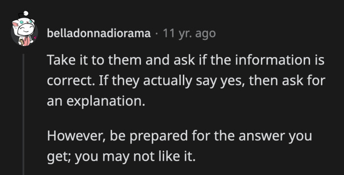 This Comment Was Basically a Premonition to the Conversation OP Had with His Parents