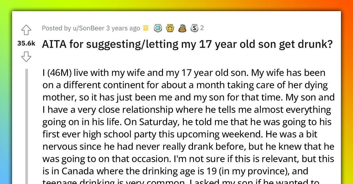 Reddit User Slammed By Wife For Getting His Son Drunk For The First Time