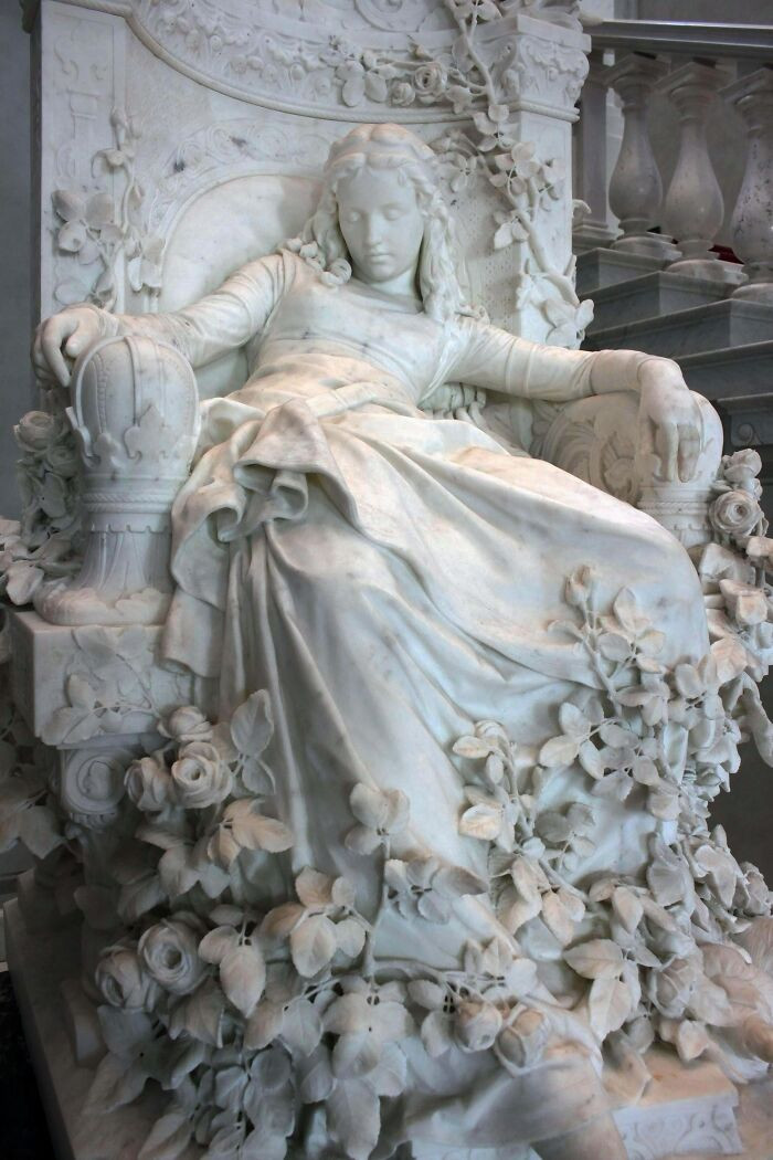 "The Sleeping Beauty (Dornröschen), A Marble Statue By L. Sussmann-Hellborn, In The Alte Nationalgalerie, In Berlin, 1878"