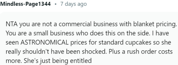 Rush order costs more