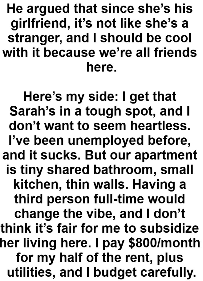 The OP says having a third person full-time would change the vibe