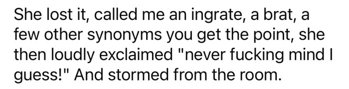 OP's aunt snapped at him and had a negative reaction to his attempt.