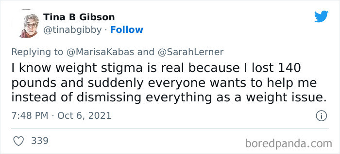 15. Dismissing everything as a weight issue