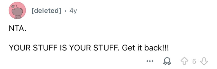 That’s your stuff!