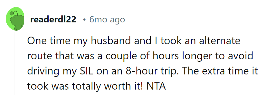 Took a longer route to dodge driving SIL on an 8-hour trip. Totally worth it!