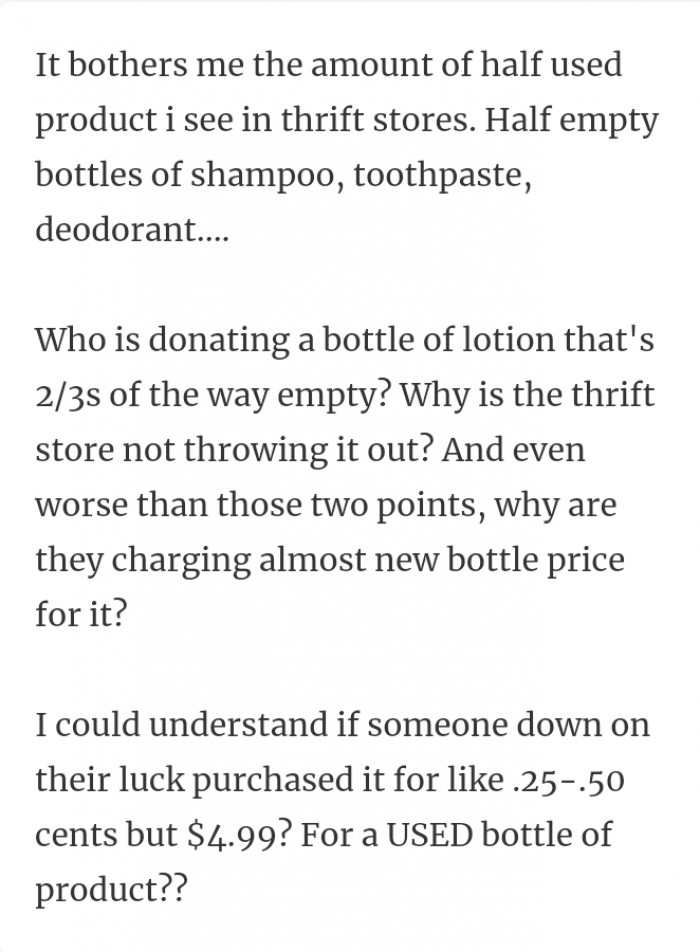 9. Half empty bottles