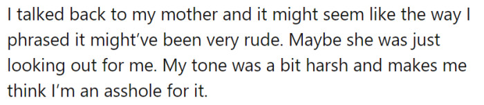 OP has offered the following explanation for why they think they might be the a-hole: