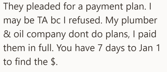 The deadline adds pressure, turning the repair bill into a larger dispute.