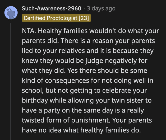 The only reason for their shame is the knowledge that they did something wrong, and none of it is OP's fault