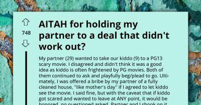 Partner Promises To Clean House If Wife Lets Their 9 Y.O. Watch Horror Movie, Bribe Hilariously Backfires