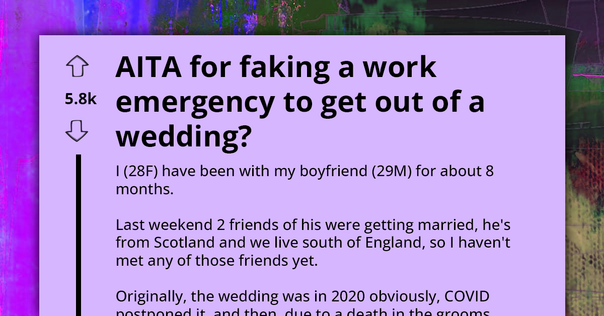 Lady Faces Boyfriend's Wrath After Crafty Escape From Being His Wedding Plus-One By Faking Work Emergency