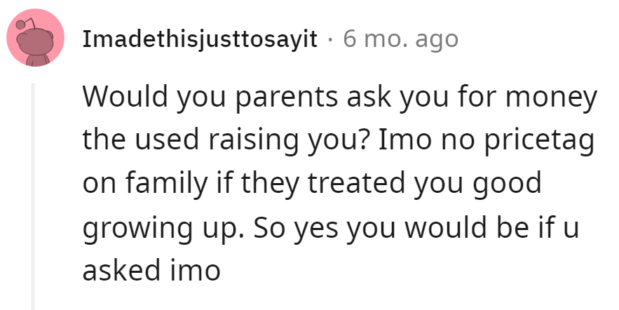 You can't put a price tag on family