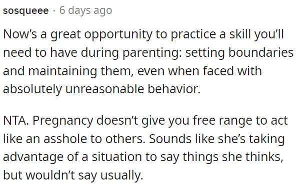 She seems to be exploiting the situation to express thoughts she wouldn't normally voice.