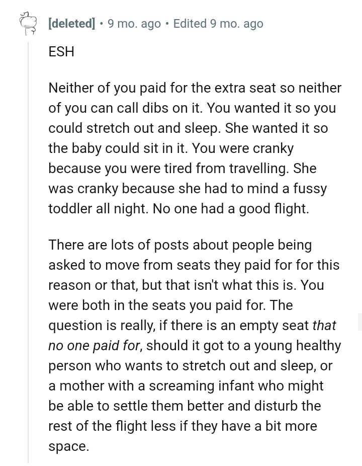 Paying for the extra seat